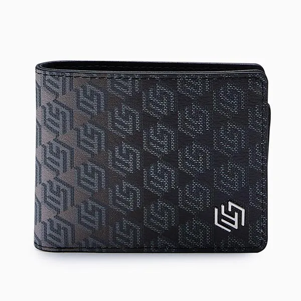 Ví Nam Lyn Jacob Infinite Bi-Fold Wallet - Printed Black L26CWWC005 Màu Đen Xám