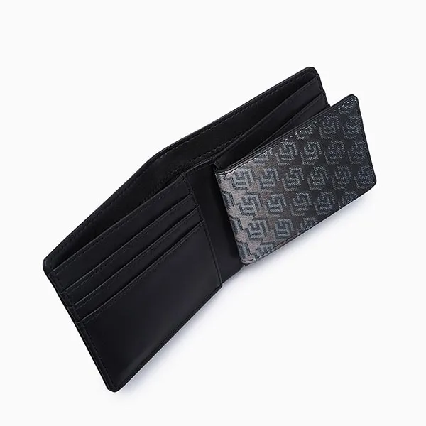 Ví Nam Lyn Jacob Infinite Bi-Fold Wallet - Printed Black L26CWWC005 Màu Đen Xám