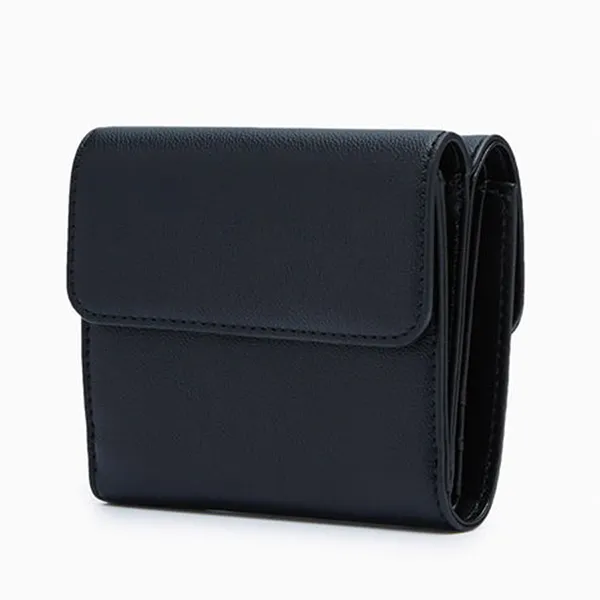Ví Nữ Lyn Atelier Short Flap Wallet L26CWWB007 Black Màu Đen