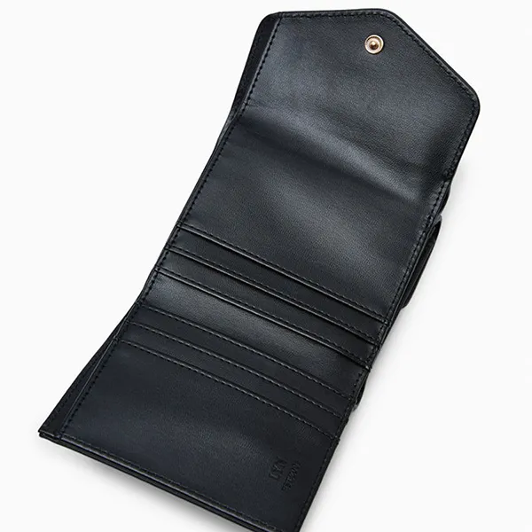 Ví Nữ Lyn Atelier Short Flap Wallet L26CWWB007 Black Màu Đen