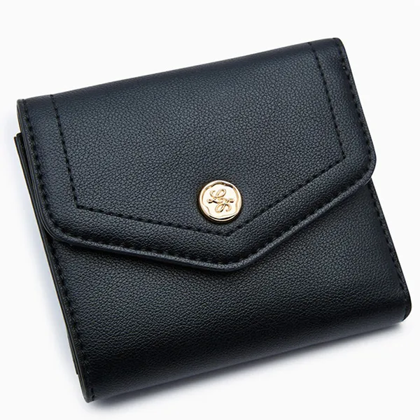 Ví Nữ Lyn Atelier Short Flap Wallet L26CWWB007 Black Màu Đen