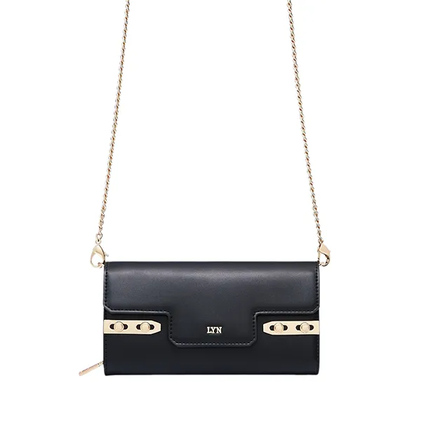 Ví Nữ Lyn Fineness Revision Long Wallet On Chain Black L26SWWA023 Màu Đen