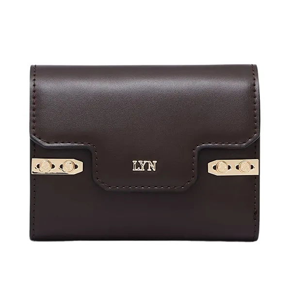 Ví Nữ Lyn Fineness Revision Short Flap Wallet - Dark Brown L26SWWA024 Màu Nâu Đậm