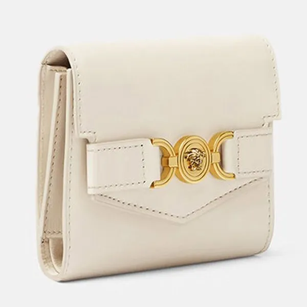 Ví Nữ Versace Medusa 95 Trifold Wallet Màu Beige