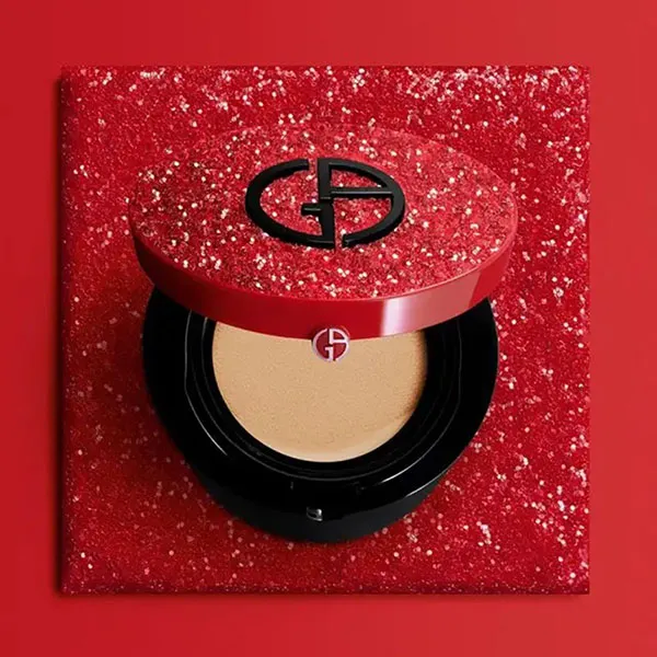 Vỏ Hộp Phấn Nước Giorgio Red Cushion Bản Crystals FG Case Màu Đỏ