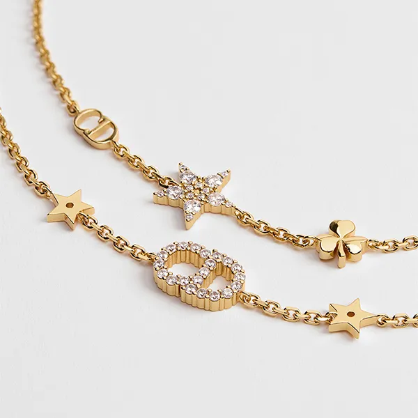 Vòng Đeo Tay Louis Vuitton LV Clair D Lune Bracelet Set Gold Finish Metal and Sparkling Crystals Màu Vàng Gold