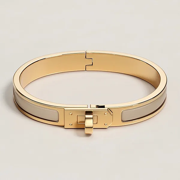 Vòng Đeo Tay Nữ Hermès Mini Clic Kelly Bracelet H200004F 19GM Yellow Gold Plated Màu Vàng