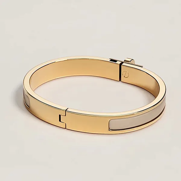 Vòng Đeo Tay Nữ Hermès Mini Clic Kelly Bracelet H200004F 19GM Yellow Gold Plated Màu Vàng