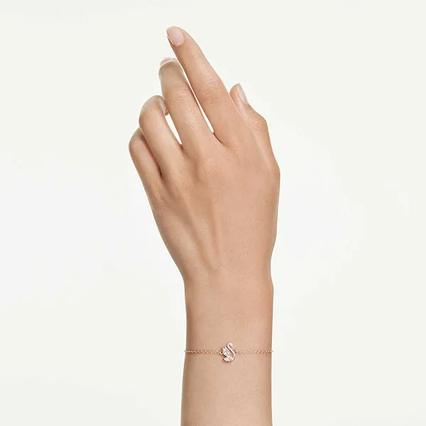 Vòng Đeo Tay Nữ Swarovski Swan Bracelet Mixed Cuts Swan White Rose Gold-Tone Plated 5738202 Màu Vàng Hồng