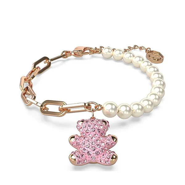 Vòng Đeo Tay Nữ Swarovski Teddy Bracelet Bear, Pink, Rose Gold-Tone Plated 5669169 Màu Hồng/Trắng
