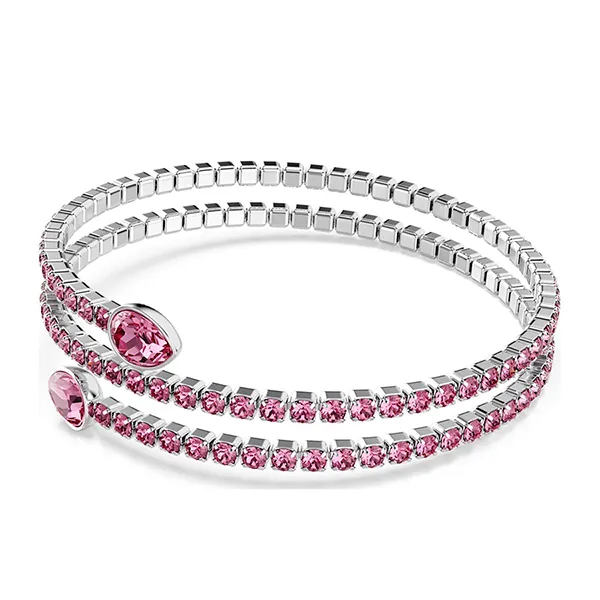 Vòng Đeo Tay Nữ Swarovski Twisty Cuf Fmixed Cuts, Pink, Rhodium Plated 5717576 Màu Hồng