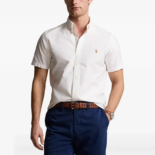 Áo Sơ Mi Nam Ralph Lauren Short Sleeve 710850782010 Màu Trắng Size XS