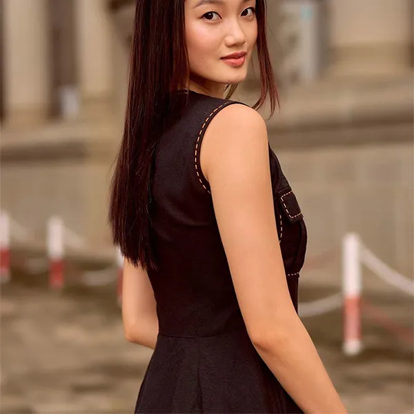 Áo Ba Lỗ Nữ F2 Fashion & Freedom Summer Muse Black Linen Shirt AK380-D-S-0522 Màu Đen Size S