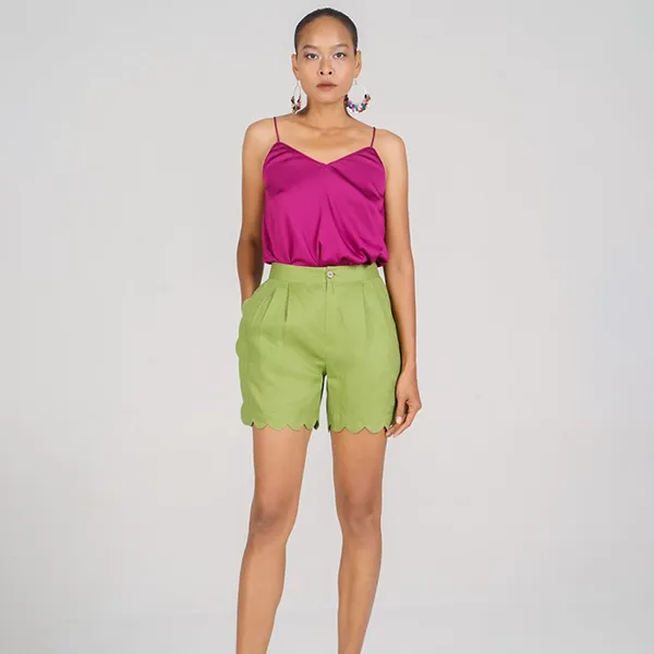 Áo Hai Dây Lụa Nữ F2 Fashion & Freedom New Linen New Horizon AK376-HS-S-0322 Màu Hồng Sen Size S