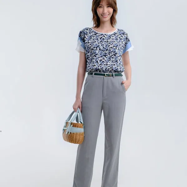 Áo Kiểu Nữ F2 Fashion & Freedom AK531XT-S-0422 Xanh Trắng Size S