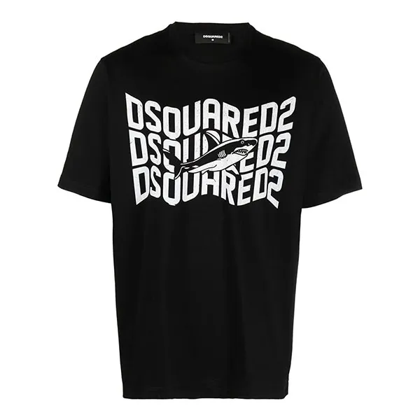 Áo Phông Nam Dsquared2 S74GD1089 S23009 900 Tshrit Màu Đen Size S