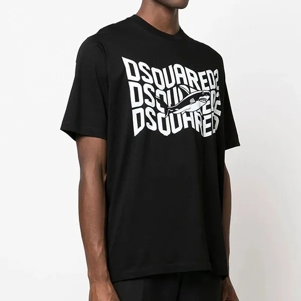 Áo Phông Nam Dsquared2 S74GD1089 S23009 900 Tshrit Màu Đen Size S