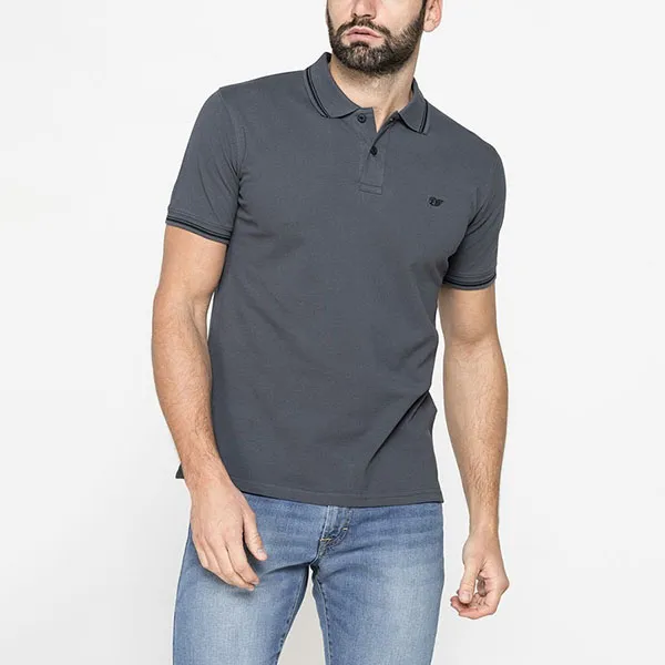 Áo Polo Nam Carrera Jeans Pique Cotton 8190075A_896 Màu Xám Than Size M
