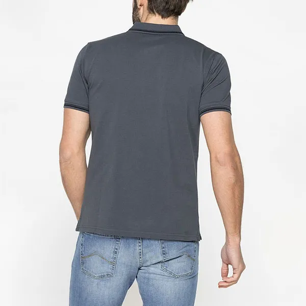 Áo Polo Nam Carrera Jeans Pique Cotton 8190075A_896 Màu Xám Than Size M
