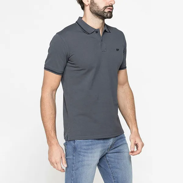 Áo Polo Nam Carrera Jeans Pique Cotton 8190075A_896 Màu Xám Than Size M