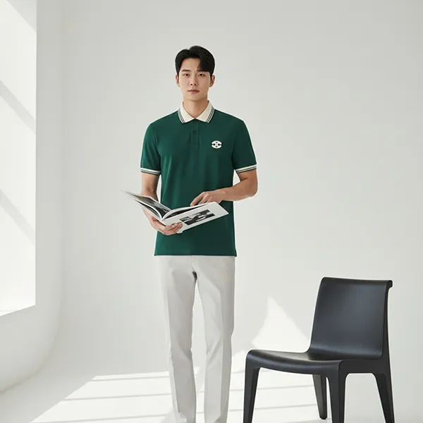 Áo Polo Nam Cavalli Class RWC393-11 Màu Xanh Lá Size 50