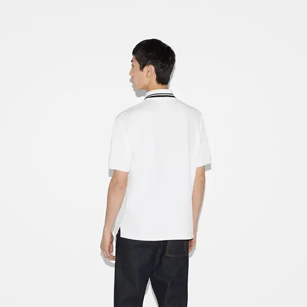 Áo Polo Nam Gucci Cotton Piquet Polo Shirt 788016 XJGJX 9081 Màu Trắng Size XS