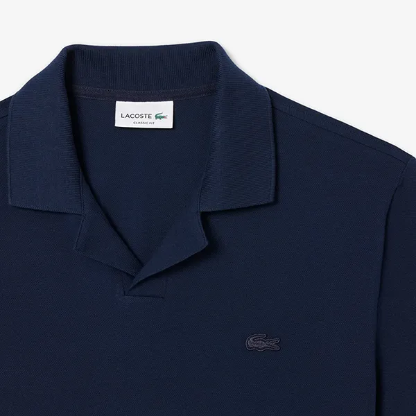 Áo Polo Nam Lacoste Men's Classic Open-Neck Paris PH0084 - 166 Màu Xanh Navy Size 2