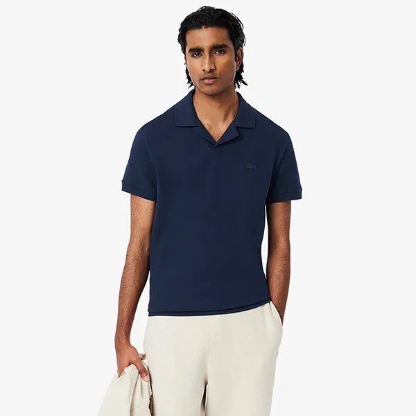 Áo Polo Nam Lacoste Men's Classic Open-Neck Paris PH0084 - 166 Màu Xanh Navy Size 2