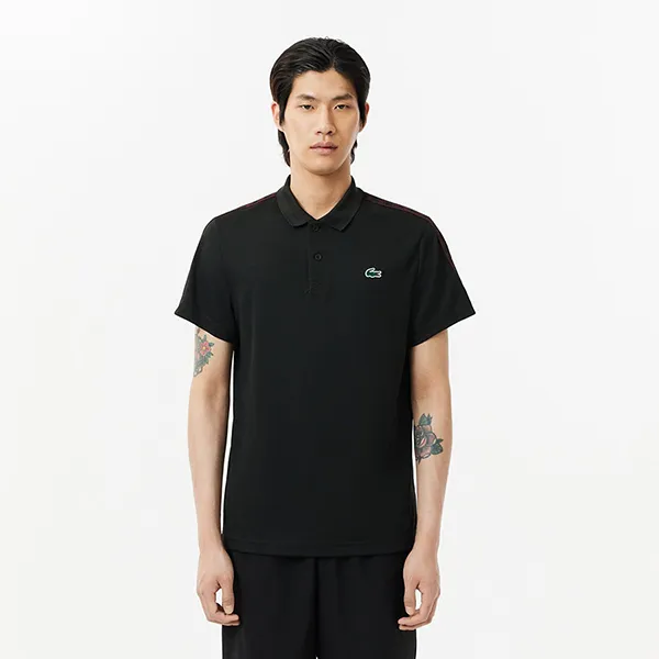 Áo Polo Nam Lacoste Men's Regular Fit Ultra Dry Piqué Tennis DH2557 031 Màu Đen Size 5