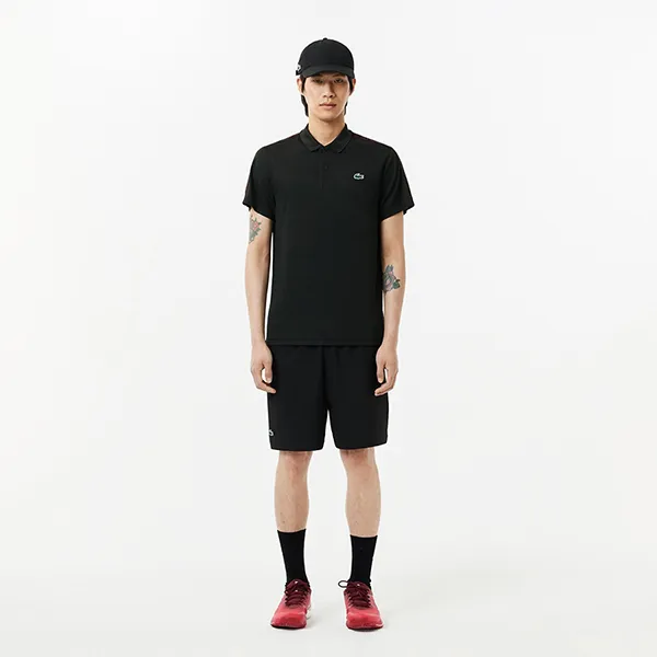 Áo Polo Nam Lacoste Men's Regular Fit Ultra Dry Piqué Tennis DH2557 031 Màu Đen Size 5