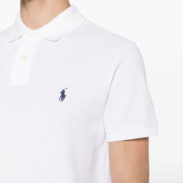 Áo Polo Nam Ralph Lauren Slim Fit 710548797001-WHITE Màu Trắng Size S