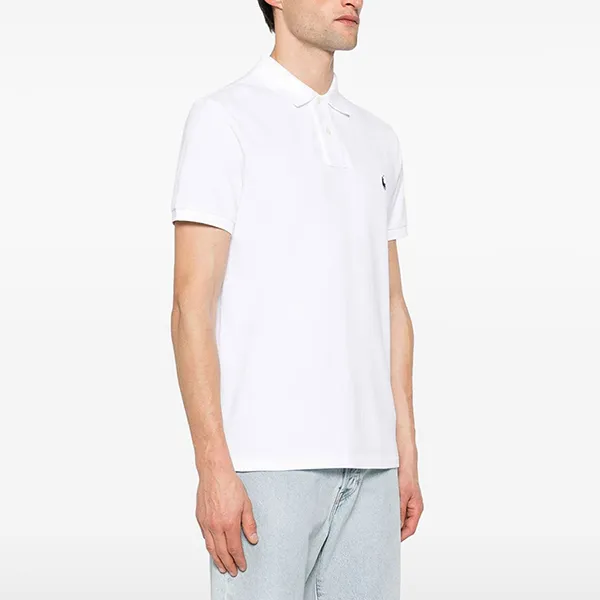 Áo Polo Nam Ralph Lauren Slim Fit 710548797001-WHITE Màu Trắng Size S