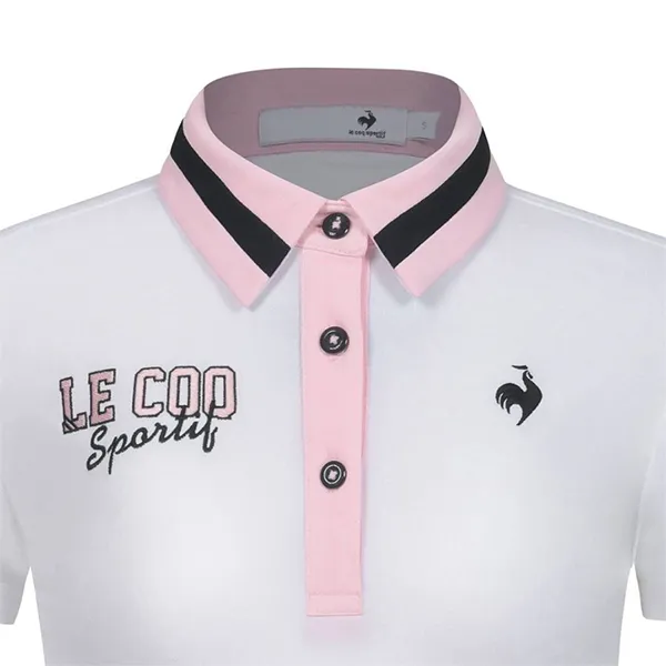 Áo Polo Nữ Le Coq Sportif LG6SHST0LV-WH00 Màu Trắng - Hồng Size S
