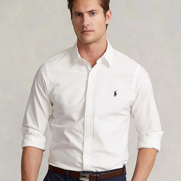 Áo Sơ Mi Dài Tay Nam Ralph Lauren Shirt Polo 710736557002 Màu Trắng Size XS