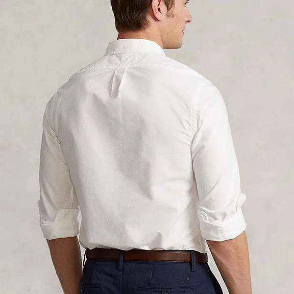 Áo Sơ Mi Dài Tay Nam Ralph Lauren Shirt Polo 710736557002 Màu Trắng Size XS