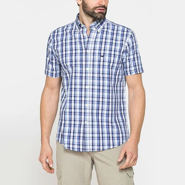 Áo Sơ Mi Nam Carrera Jeans 213C1230A_G057 Màu Kẻ Xanh Caro Size M