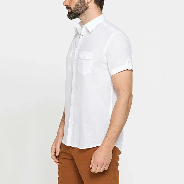 Áo Sơ Mi Nam Carrera Jeans Short Sleeve Shirt T213C1254A_001 Màu Trắng Size M