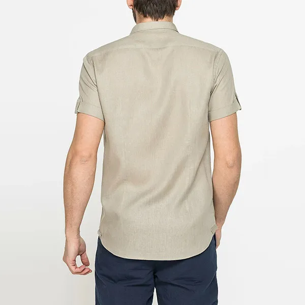 Áo Sơ Mi Nam Carrera Jeans Short Sleeve Shirt T213C1254A_109 Màu Be Size M