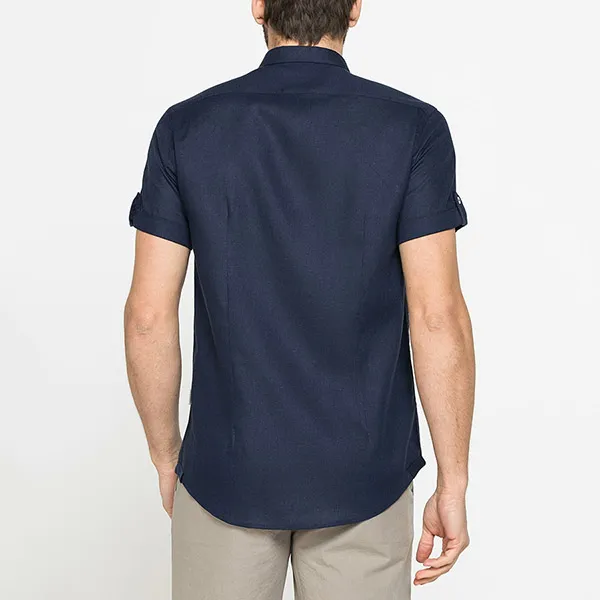 Áo Sơ Mi Nam Carrera Jeans Short Sleeve Shirt T213C1254A_687 Màu Xanh Navy Size M