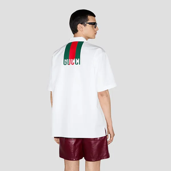 Áo Sơ Mi Nam Gucci Stripe In White 794907 Z7AHA 9000 Màu Trắng Size 44