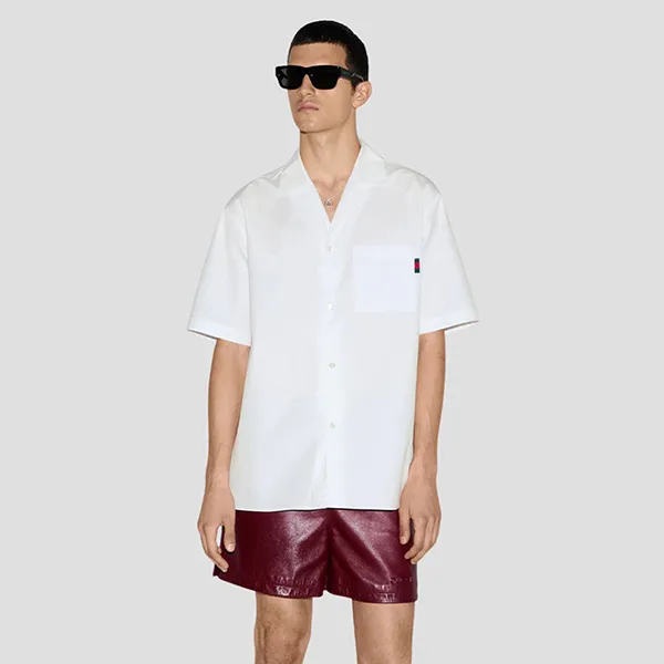 Áo Sơ Mi Nam Gucci Stripe In White 794907 Z7AHA 9000 Màu Trắng Size 44