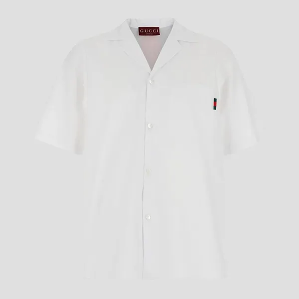 Áo Sơ Mi Nam Gucci Stripe In White 794907 Z7AHA 9000 Màu Trắng Size 44