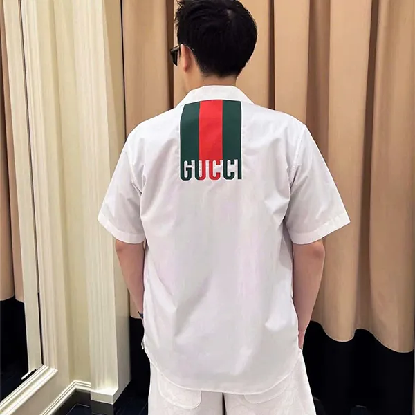 Áo Sơ Mi Nam Gucci Stripe Shirt 794907 Z7AHA 9000 Màu Trắng Size 46