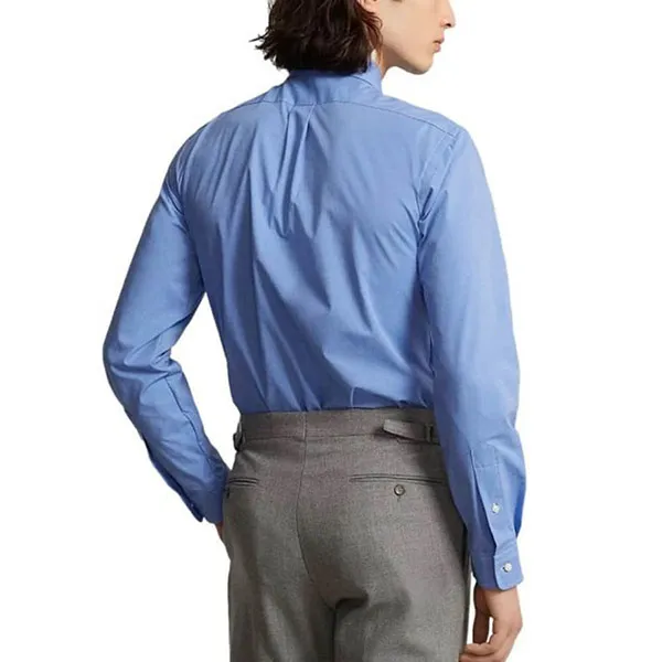 Áo Sơ Mi Nam Ralph Lauren Custom Fit Poplin Pony Shirt 710928255003 Màu Xanh Blue Size S