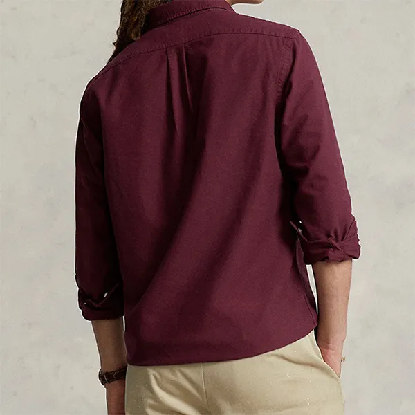 Áo Sơ Mi Nam Ralph Lauren Men's Classic Fit Oxford Shirt Red 710847235029 Màu Đỏ Đô Size L