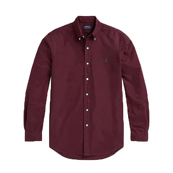 Áo Sơ Mi Nam Ralph Lauren Men's Classic Fit Oxford Shirt Red 710847235029 Màu Đỏ Đô Size L