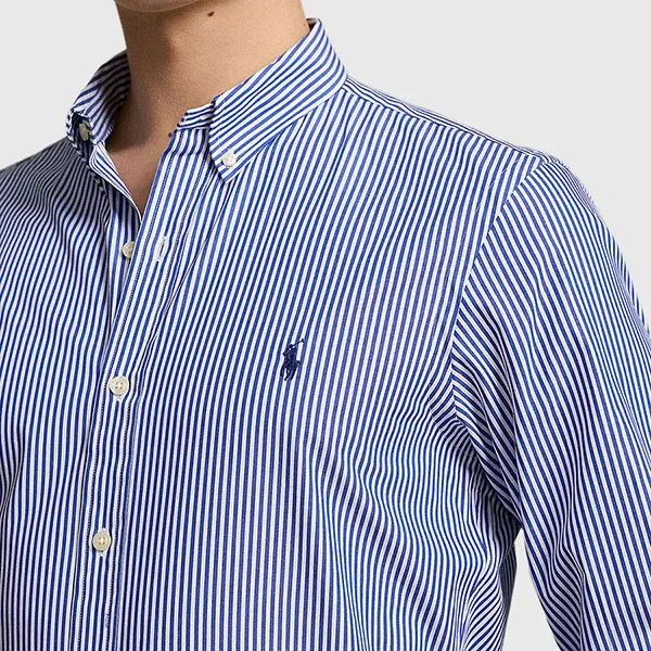 Áo Sơ Mi Nam Ralph Lauren Striped Shirt 710928255008 Màu Xanh Blue Size S