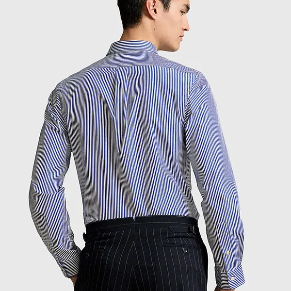 Áo Sơ Mi Nam Ralph Lauren Striped Shirt 710928255008 Màu Xanh Blue Size S