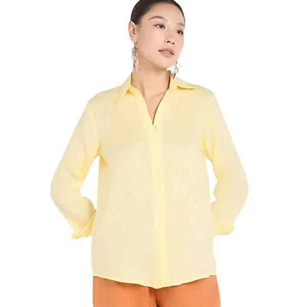 Áo Sơ Mi Nữ F2 Fashion & Freedom A Touch Of Effortless Elegance SMW360-VT-XXL-0325 Màu Vàng Tươi Size XXL