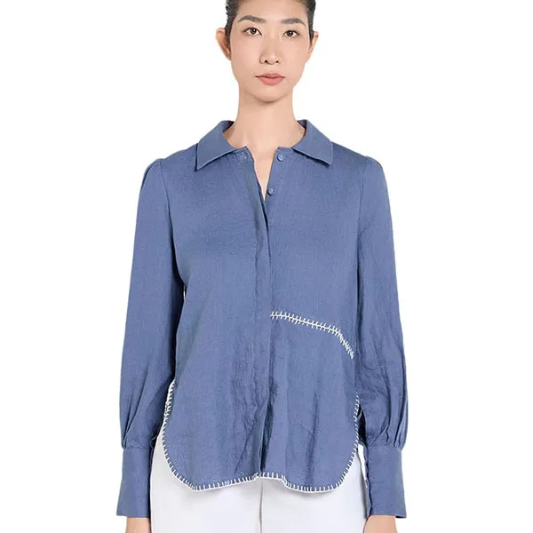 Áo Sơ Mi Nữ F2 Fashion & Freedom A Touch Of Effortless Elegance SMW646-XANH-S-0324 Màu Xanh Size S